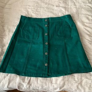 Button up mini skirt